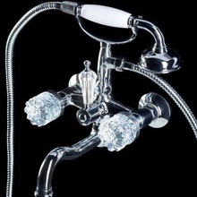Boheme Crystal 273-CRST для ванны с душем, хром Смеситель 21,5x21,5x27,3 см, для ванны с душем, Италия - фото 1 - фото 2
