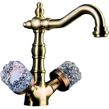 Boheme Crystal 312-CRST для раковины, бронза Смеситель 15,4x15,4x12,8 см, для раковины, Италия - фото 1 - фото 1