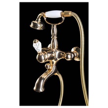 Boheme Crystal 283-CRST для ванны, золото Смеситель 19,5x30,6 см, для ванны, Италия - фото 1 - фото 2