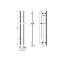 Boheme Flat 725-CB Медь брашированная 25х150 Полотенцесушитель электрический 7,7x25x150 см, Италия - фото 1 - фото 2