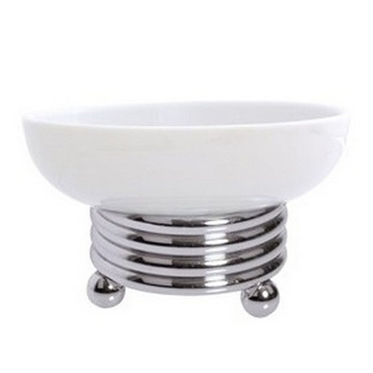 Boheme Hermitage 10390 Хром / белый Мыльница 11x11x6,5 см, Италия - фото 1