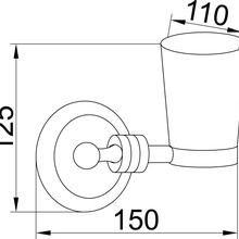 Boheme Hermitage 10383 Для зубных щеток Хром / белый Стакан 15x11x12,5 см, Италия - фото 1 - фото 2