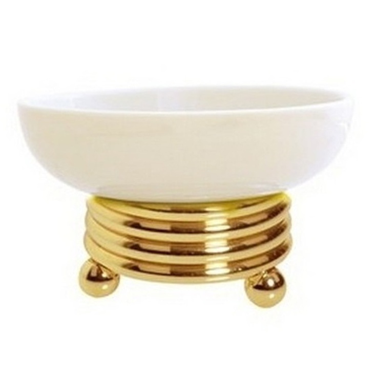 Boheme Hermitage 10360 Золото / Белый Мыльница 11x11x6,5 см, Италия - фото 1