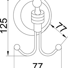 Boheme Hermitage 10355 Золото Крючок 7,7x7,7x12,5 см, Италия - фото 1 - фото 2