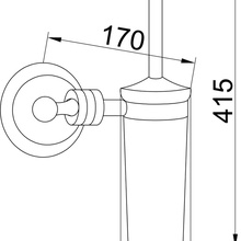 Boheme Hermitage 10333 Бронза / белый Ершик 17x11x41,5 см, Италия - фото 1 - фото 2