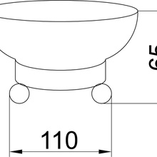 Boheme Hermitage 10330 Бронза / белый Мыльница 11x11x6,5 см, Италия - фото 1 - фото 2