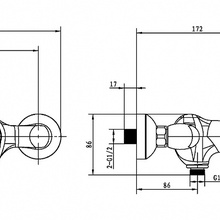 Boheme Medici Ripresa 304-SW Для душа Бронза матовый Смеситель 17,2x21,3x15 см, для душа, Италия - фото 1 - фото 2