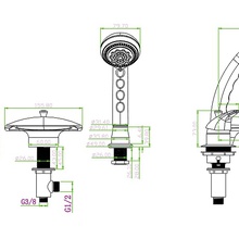 Boheme Niagara 389-N На борт ванны Хром Смеситель 16,2x30,7x23 см, для ванны, Италия - фото 1 - фото 2