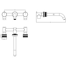 Boheme Prestige 152-2-CR-PR Для раковины встраиваемый Хром глянцевый Смеситель для встраиваемых систем, Италия - фото 1 - фото 2