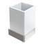 Boheme Qubic 10724-NB Никель матовый/Стекло белое Стакан 11x8x12 см, Италия - фото 1