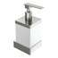 Boheme Qubic 10727-NB Белое стекло/Никель матовый Дозатор для жидкого мыла 12x7x18 см, Италия - фото 1