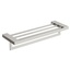 Boheme Qubic 10737-NB Никель брашированный Полка с полотенцедержателем 25x65x15 см, Италия - фото 1