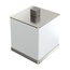 Boheme Qubic 10964-NB Белый/Никель матовый Диспенсер для ватных дисков 11x11x12,1 см, Италия - фото 1