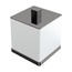 Boheme Qubic 10964-SGM Белый/Shine Gun Metal Диспенсер для ватных дисков 11x11x12,1 см, Италия - фото 1