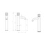 Boheme Stick 122-GM-MR-GR Для раковины Брашированный графит Смеситель 13,5x4,2x33,1 см, для раковины, Италия - фото 2