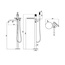 Boheme Stick 129-MG-MR-GR Для ванны напольный Матовое золото Смеситель 25,9x32x95,3 см, для ванны, Италия - фото 2