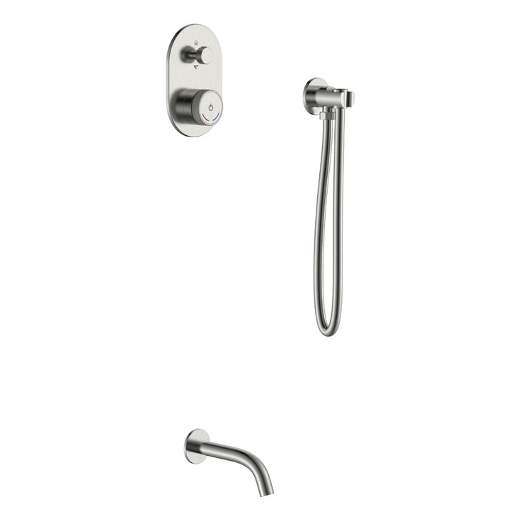 Boheme Tech 154-NB Брашированный никель Смеситель для ванны с душем, Италия - фото 1 Boheme Tech 154-NB Брашированный никель Смеситель для ванны с душем, Италия - фото 1