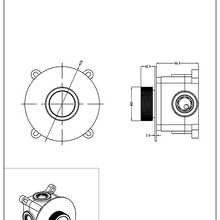 Boheme Tech 154-4-CB Встраиваемый для душа Брашированная медь Смеситель 6,5x11,5x11,5 см, для встраиваемых систем, Италия - фото 1 - фото 2