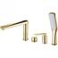 Boheme Venturo 380 Для ванны на борт ванны Золото глянцевое Смеситель 23,6x18,8x23,6 см, для ванны с душем, Италия - фото 1