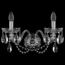 Bohemia Ivele Crystal 1400 1402B/2/195XL/Ni Бра 35x25 см, Чехия - фото 1 - фото 1