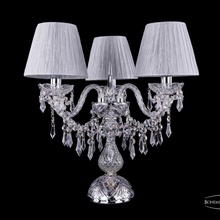 Bohemia Ivele Crystal 1403 1403L/3/141-39/Ni Настольная лампа хрустальная Чехия - фото 1 - фото 4