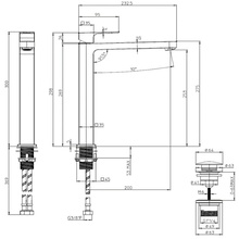 Bossini Gillo Z00706.073 Для раковины Черный матовый Смеситель 23,2x3,5x30 см, для раковины, Италия - фото 1 - фото 2