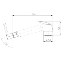 Bossini Nikita Gom E57004B.030 Хром Гигиенический душ 8,5x6,8x16,6 см, Италия - фото 1 - фото 4