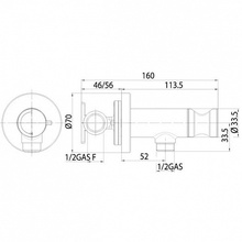 Bossini Nikita E37008B.030 Хром Смеситель с гигиеническим душем 16x7x14 см, для биде, Италия - фото 1 - фото 2