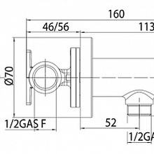 Bossini Nikita E37008B.021 Золото Смеситель с гигиеническим душем 11,35x7x7 см, для биде, Италия - фото 1 - фото 2