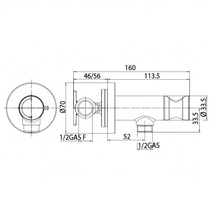 Bossini Nikita E37009B.073 Чёрный матовый Смеситель с гигиеническим душем 11,35x7x7 см, для биде, Италия - фото 1 - фото 4