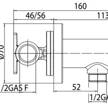 Bossini Talita E37006B.030 Хром Смеситель с гигиеническим душем 7x7x30 см, для встраиваемых систем, Италия - фото 1 - фото 4