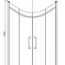 Bravat Wave BS090.1202S Прозрачное стекло / Хром 90x90 Душевой уголок 90x90x200 см, Германия - фото 1 - фото 3