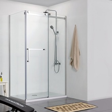Bravat Wave BS120.3102S Прозрачное стекло / Хром 120x80 Душевой уголок 80x120x200 см, Германия - фото 1 - фото 2