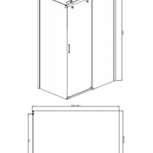 Bravat Wave BS120.3102S Прозрачное стекло / Хром 120x80 Душевой уголок 80x120x200 см, Германия - фото 1 - фото 3