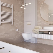 Buono Ceramica Soft 60x120 см, керамогранит, Индия, под мрамор - фото интерьера 1 - фото 1