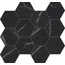 Caesar Anima Futura AGFF Unique Black Composizone Esagono Luc Мозаика 28,5x33 см, Италия, под мозаику - фото 1