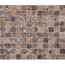 Caramelle Pietrine 4 мм Emperador Dark SAT 23x23x4 Мозаика 29,8x29,8 см, Китай, под мозаику - фото 1 - фото 1