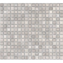 Caramelle Pietrine 4 мм Travertino Silver MAT 15x15x4 (13 шт/кор) Мозаика 30,5x30,5 см, Китай, под камень  - фото 1 - фото 1