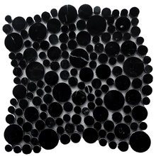 Caramelle Pietrine 7 мм Nero oriente bolli POL Мозаика 28x28 см, Китай, под мозаику - фото 1 - фото 1