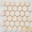 Leedo Pietrine Hexagonal Crema Marfil hex  18x30x6 матовая Мозаика 29,5x30,5 см, Китай, под мозаику - фото 1