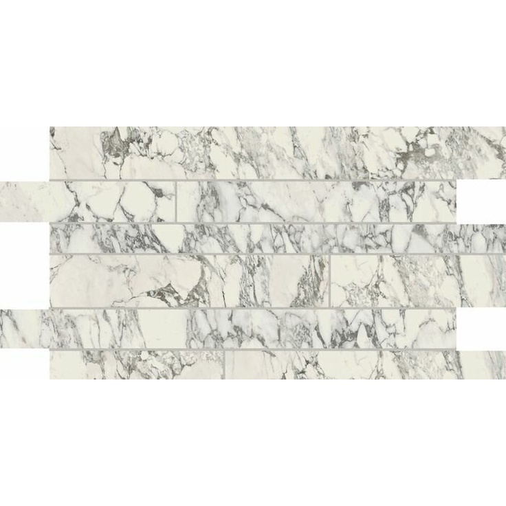 Casa Dolce Casa (Florim) Stones and More 2.0 756695 Arabescato White Matte Listello Sfalsato Мозаика 30x60 см, Италия, под мозаику - фото 1