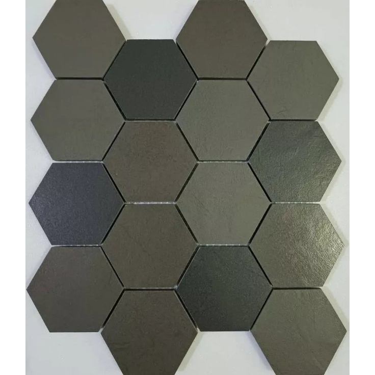 Casalgrande Padana Resina октагон Black + Havana + Tobacco Мозаика 26x28,8 см, Италия, под мозаику - фото 1