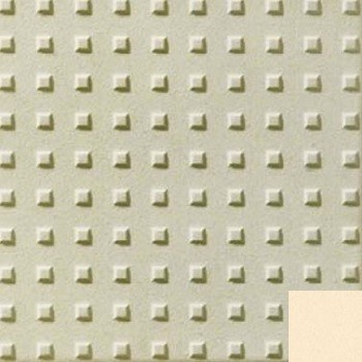 Casalgrande Padana Unicolore Technic 401001 Bianco Avorio Bugnato 12 Напольная плитка 20x20 см, Италия, под камень  - фото 1