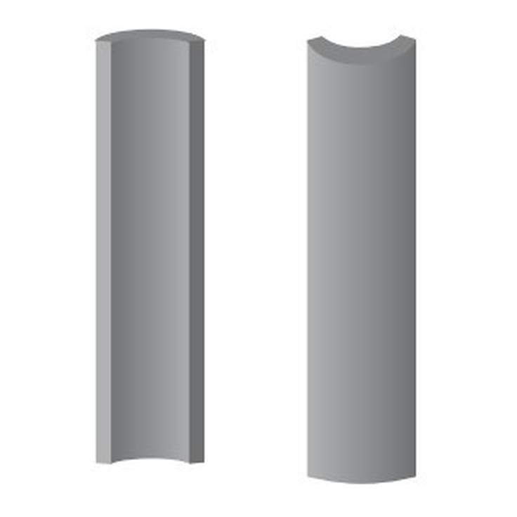 Casalgrande Padana Unicolore Technic 148101 A5 - S5 Bianco A Спец. Элемент 2,5x20 см, Италия, под камень  - фото 1