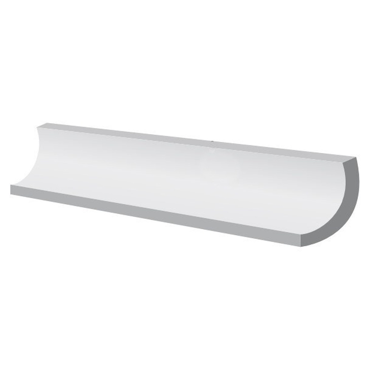 Casalgrande Padana Unicolore Technic 148204 Sguscietta Bianco B Бордюр 4x20 см, Италия, под камень  - фото 1