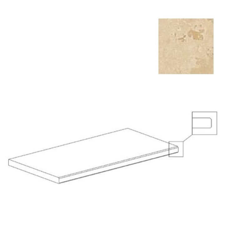 Century Aurum 130239 Ebur Two Gradone Con Toro Bordo Natural Ступень 50x100 см, Италия, под камень - фото 1 Century Aurum 130239 Ebur Two Gradone Con Toro Bordo Natural Ступень 50x100 см, Италия, под камень - фото 1