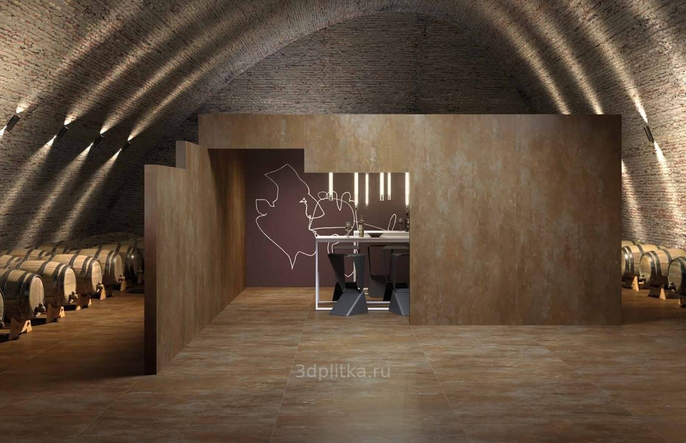 Century Titan 30x60, керамогранит, Италия, под металл - фото интерьера 1