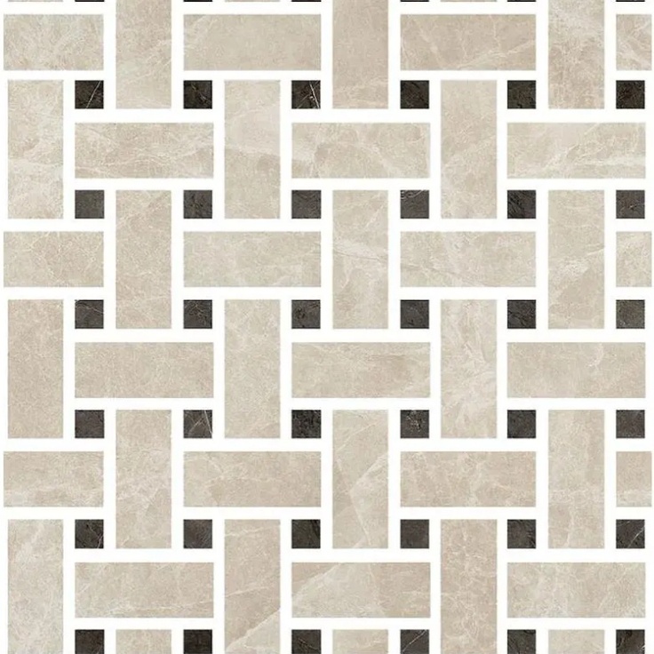 Ceramica Fioranese Marmorea 2 mm6MS4L Intreccio Oxford Greige Мозаика 30x30 см, Италия, под мозаику - фото 1