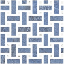 Ceramica Fioranese Marmorea Intensa M56MS2L Weave Azul Bahia Мозаика 30x30 см, Италия, под мозаику - фото 1 - фото 1
