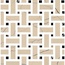 Ceramica Fioranese Sound of Marbles M42MS2L Weave Beige Antico Pol Мозаика 30x30 см, Италия, под мозаику - фото 1
